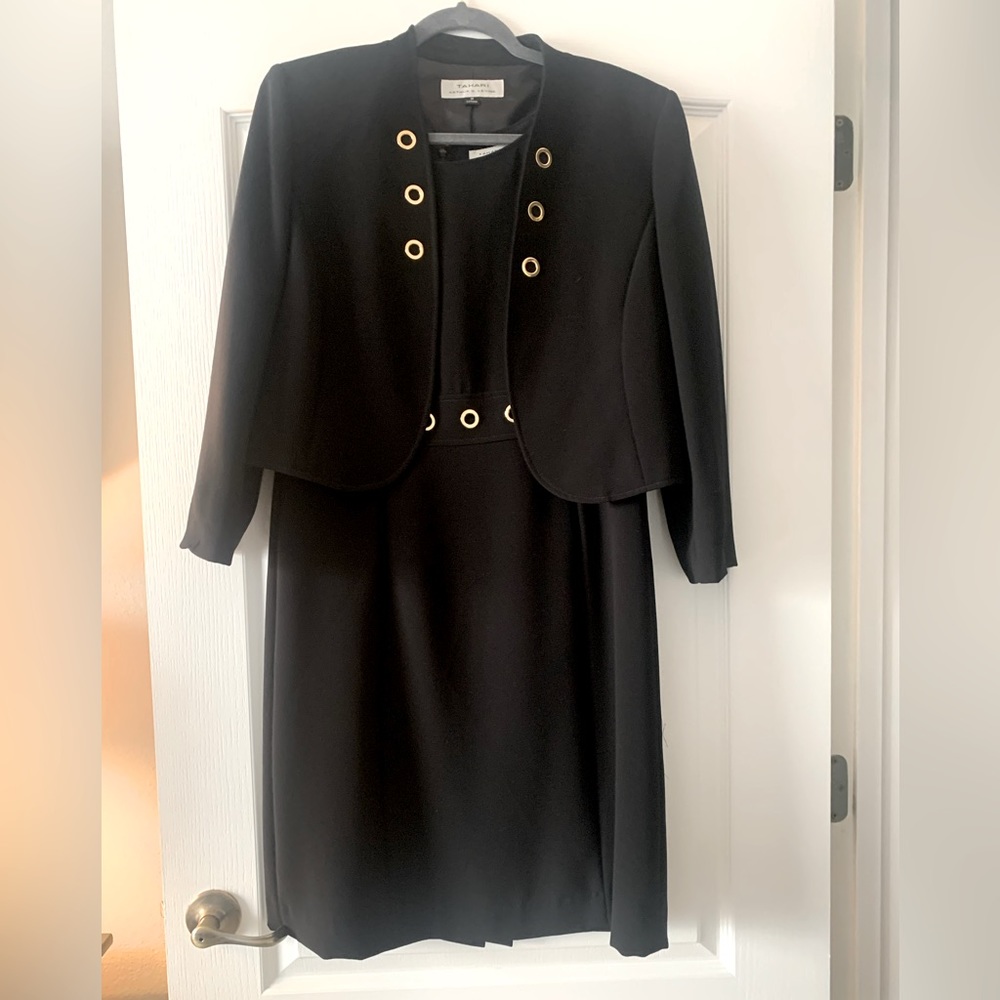 Tahari Black Two Piece Suit